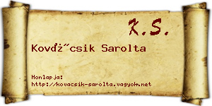 Kovácsik Sarolta névjegykártya